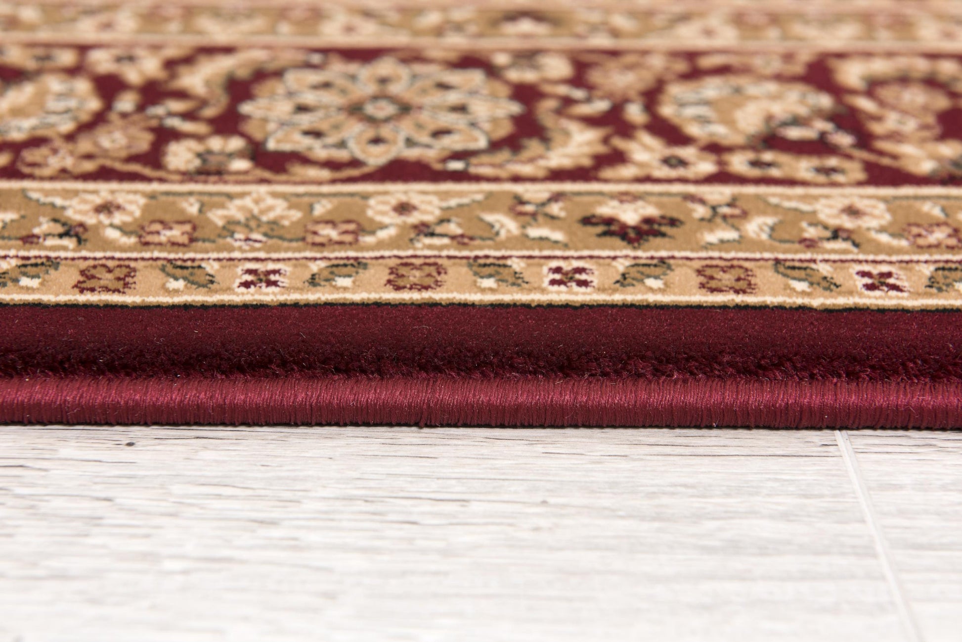 10' Red And Beige Oriental Runner Rug-Area Rugs-DECOROLALA
