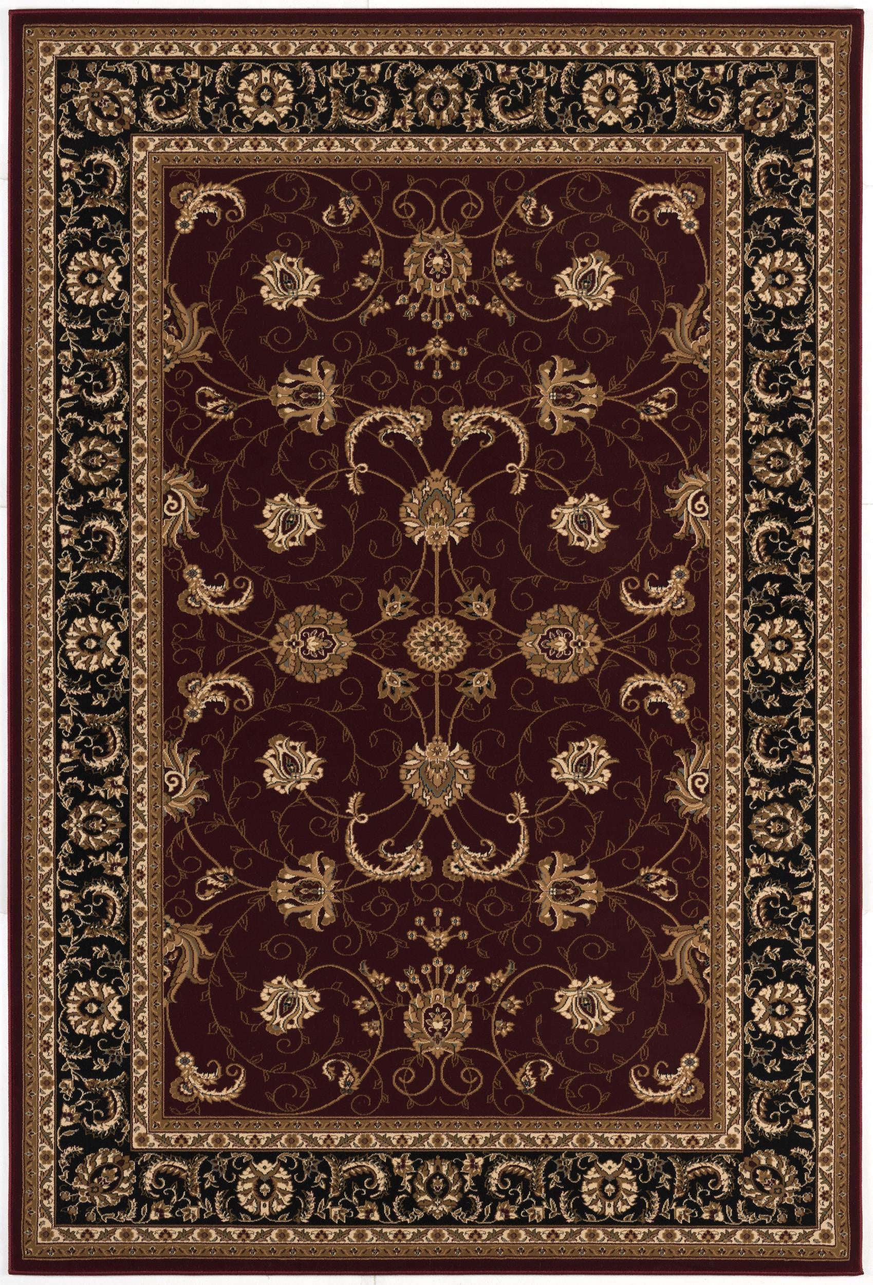 10' Red And Black Oriental Runner Rug-Area Rugs-DECOROLALA