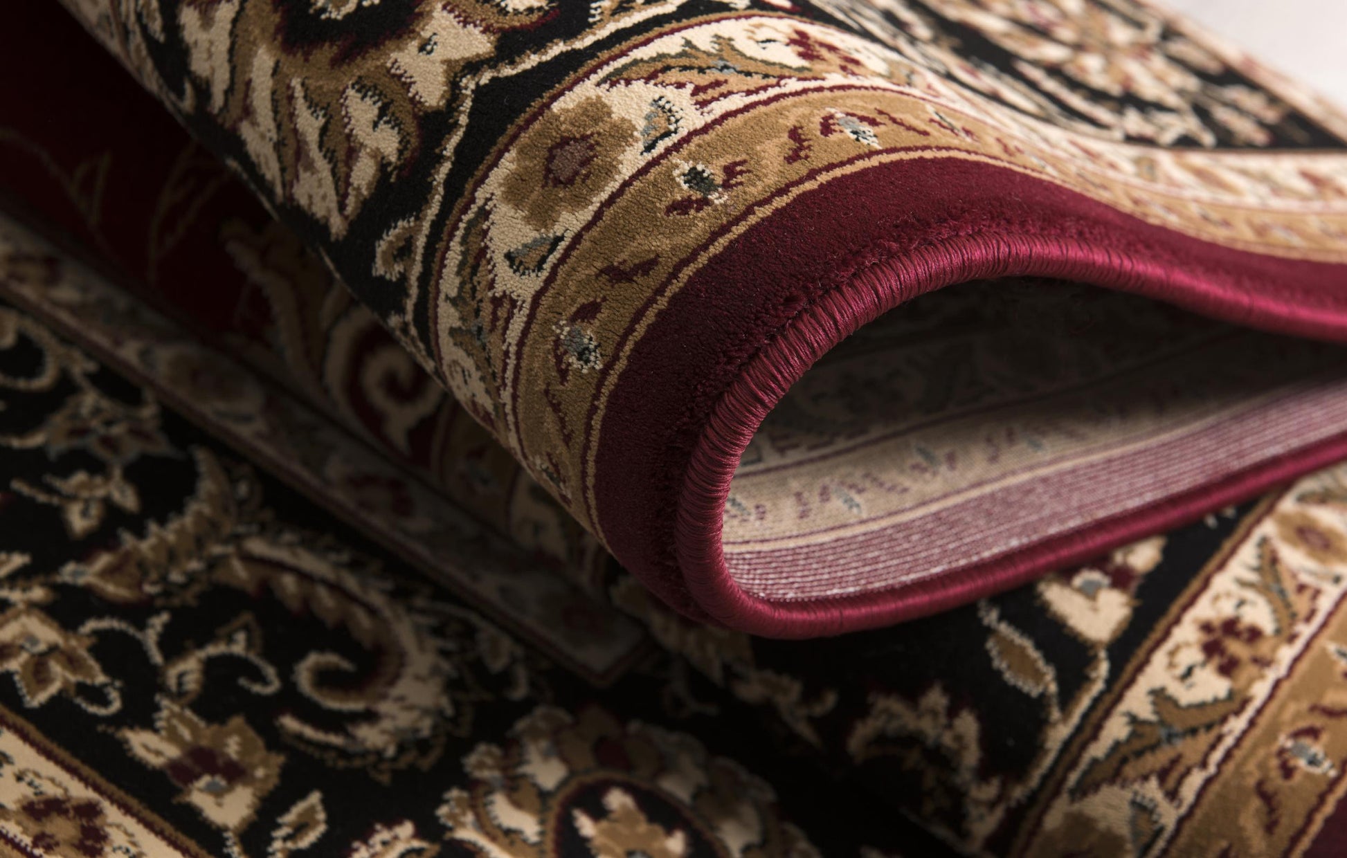 10' Red And Black Oriental Runner Rug-Area Rugs-DECOROLALA