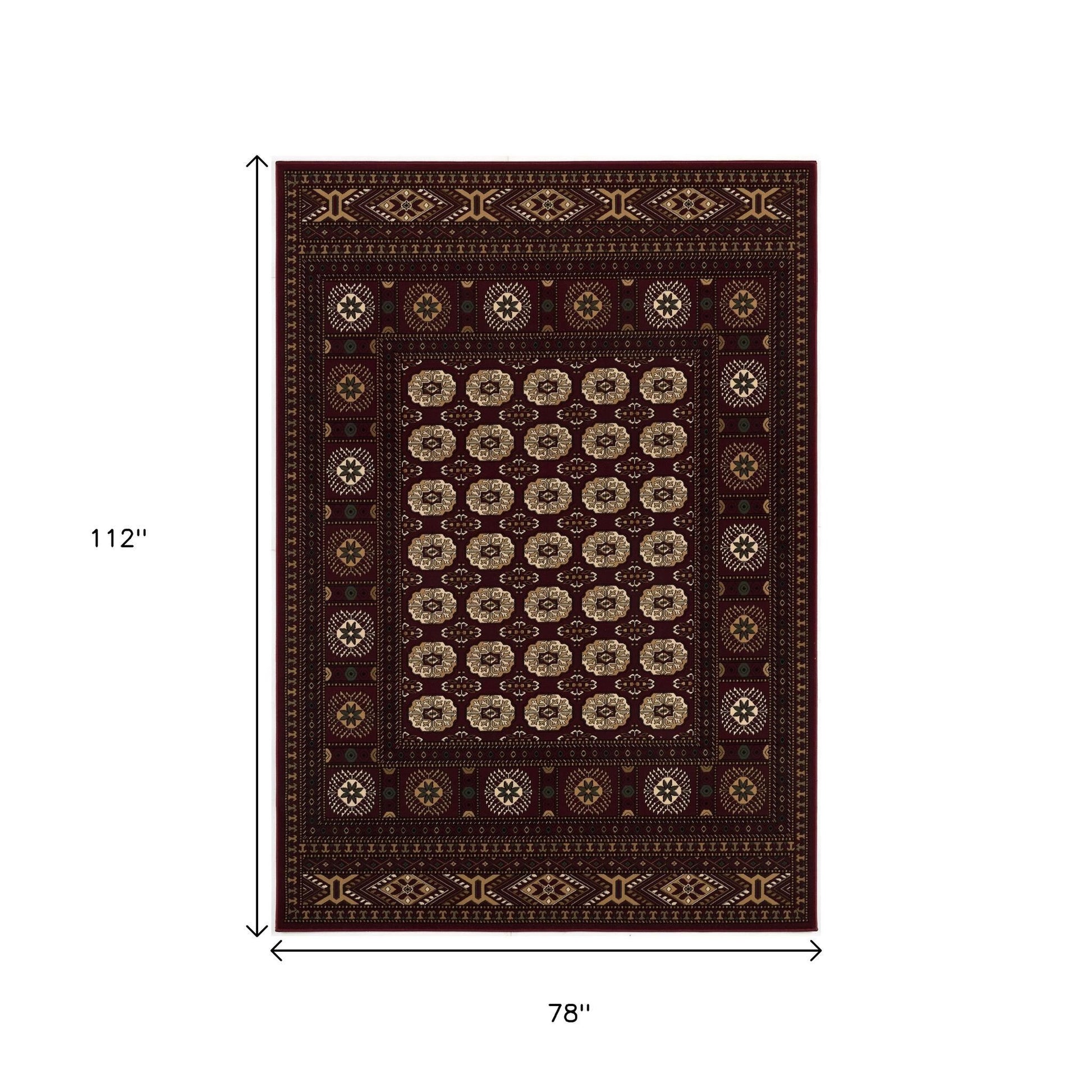 10' Red And Ivory Floral Medallion Runner Rug-Area Rugs-DECOROLALA
