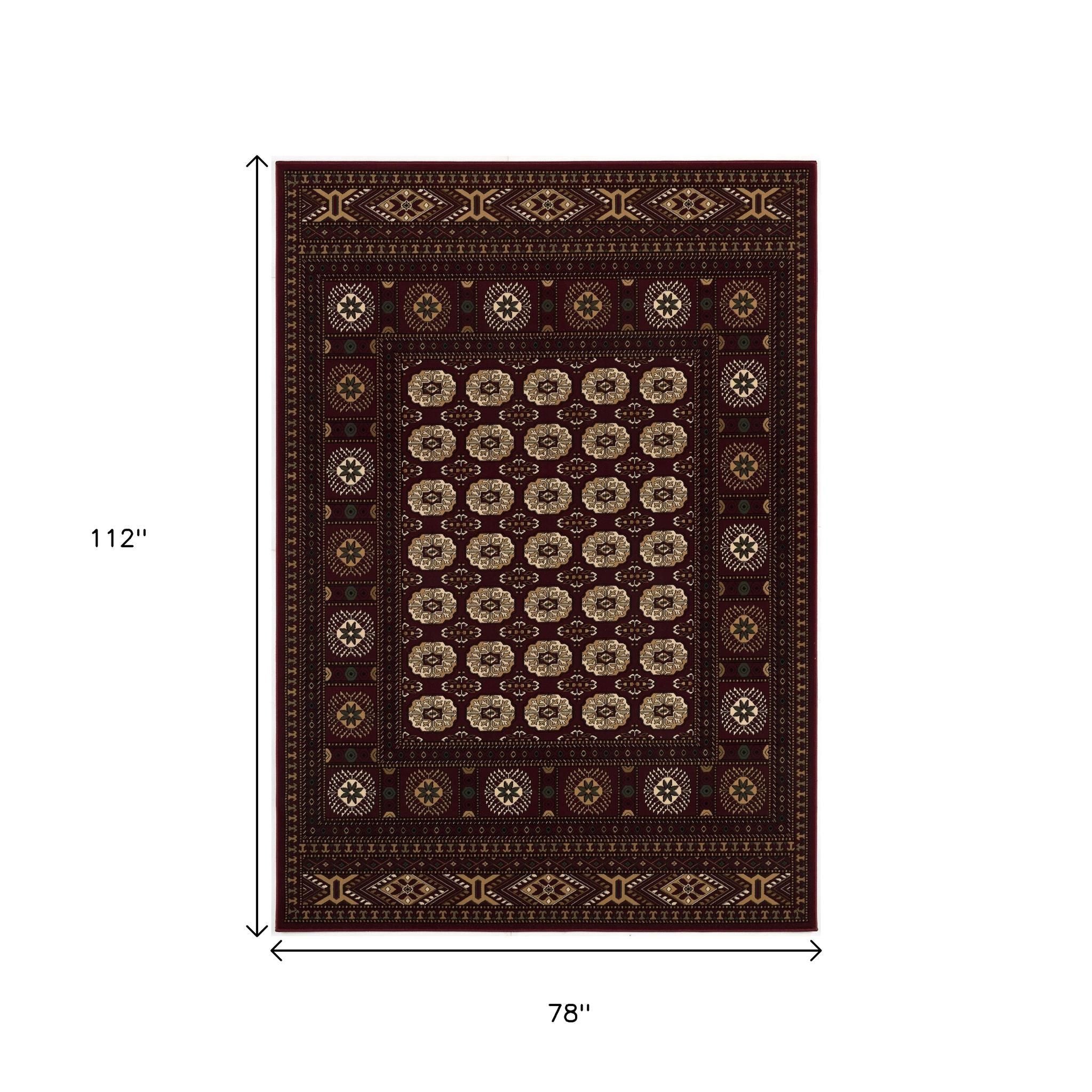 10' Red And Ivory Floral Medallion Runner Rug-Area Rugs-DECOROLALA