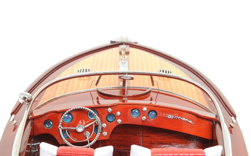 10" Riva Aquarama Hand Painted Decorative Boat-Sculptures-DECOROLALA