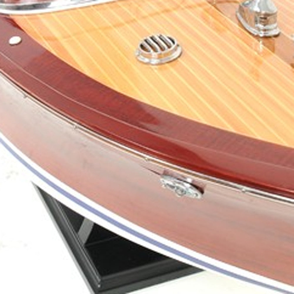 10" Riva Aquarama Hand Painted Decorative Boat-Sculptures-DECOROLALA