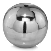 10" Silver Buffed Aluminum Decorative Orb-Sculptures-DECOROLALA