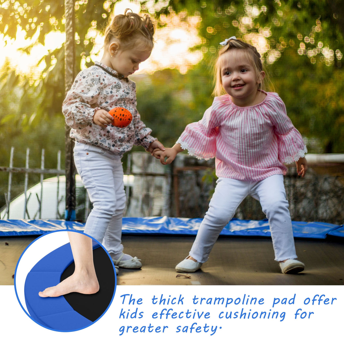 10' Trampoline Replacement Safety Pad - 0.6" Thick Foam Spring Cover-Trampoline Accessories-DECOROLALA