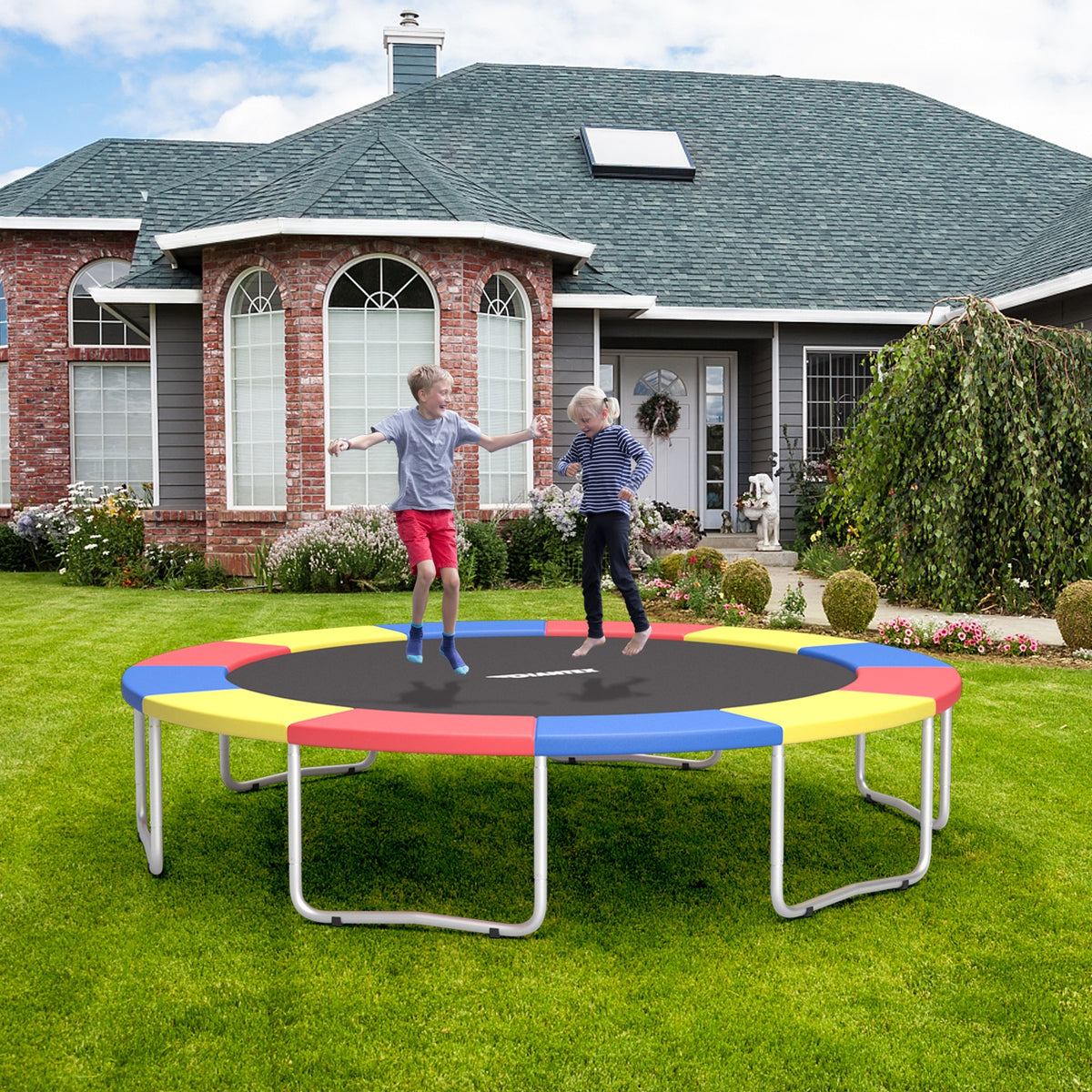 10' Trampoline Replacement Safety Pad - 0.6" Thick Foam Spring Cover-Trampoline Accessories-DECOROLALA