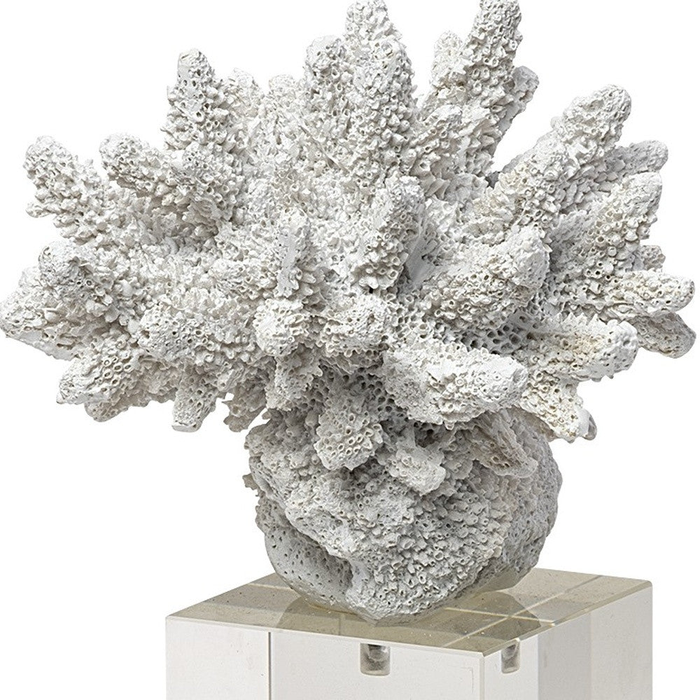 10" White Metal Tabletop Sculpture-Sculptures-DECOROLALA