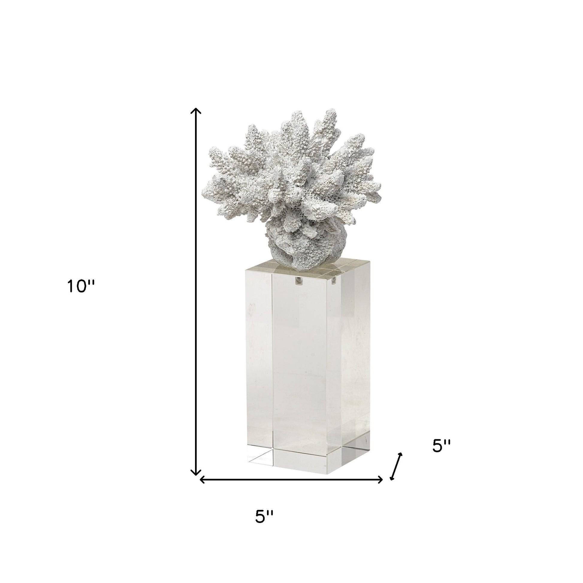 10" White Metal Tabletop Sculpture-Sculptures-DECOROLALA