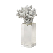 10" White Metal Tabletop Sculpture-Sculptures-DECOROLALA