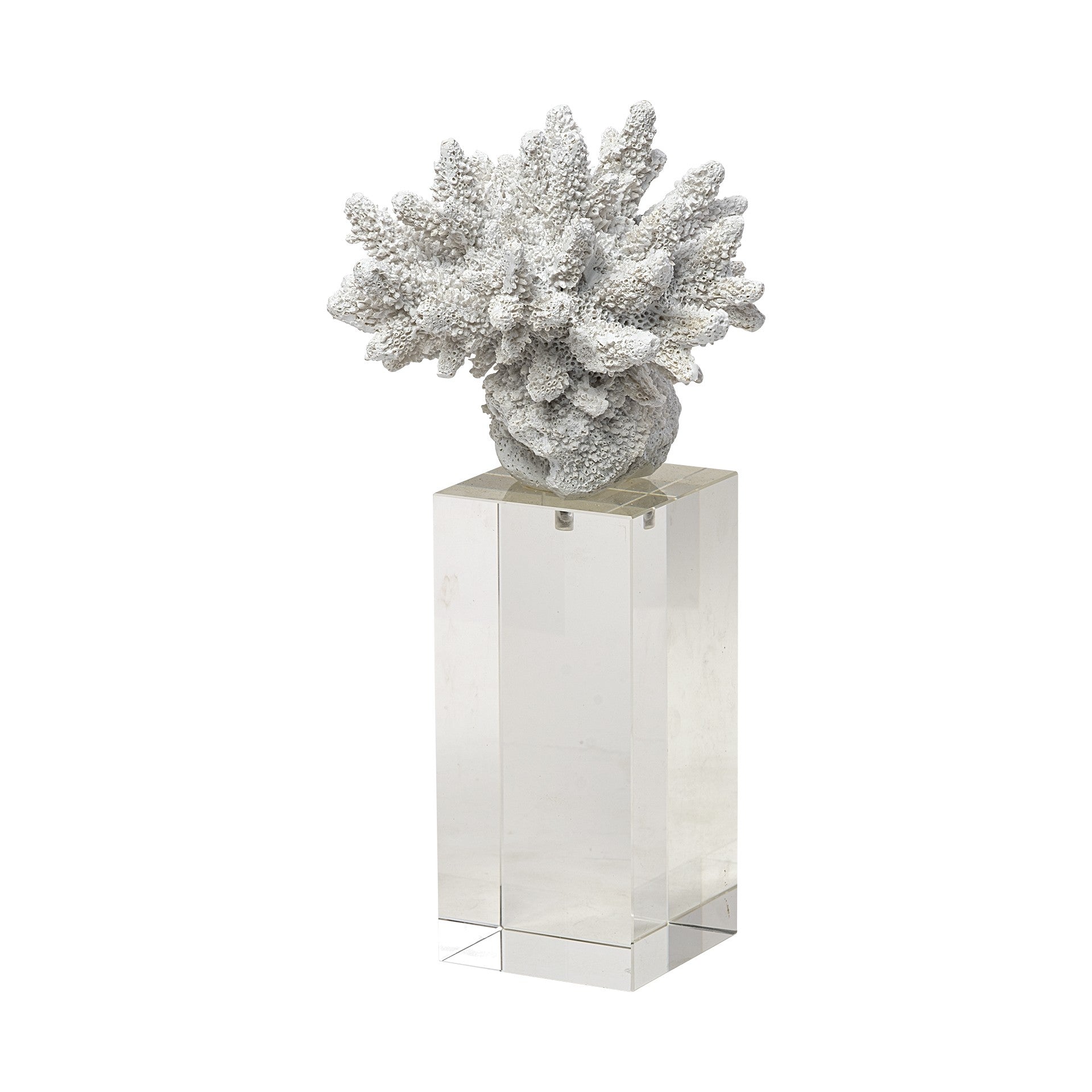 10" White Metal Tabletop Sculpture-Sculptures-DECOROLALA