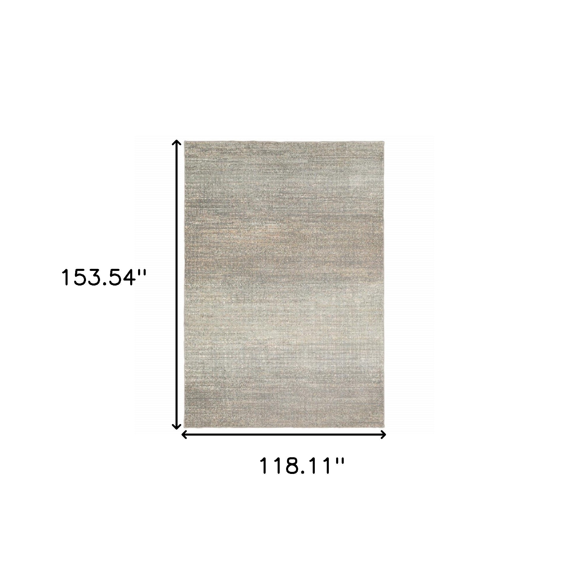 10' X 13' Gray And Green Abstract Distressed Area Rug-Area Rugs-DECOROLALA