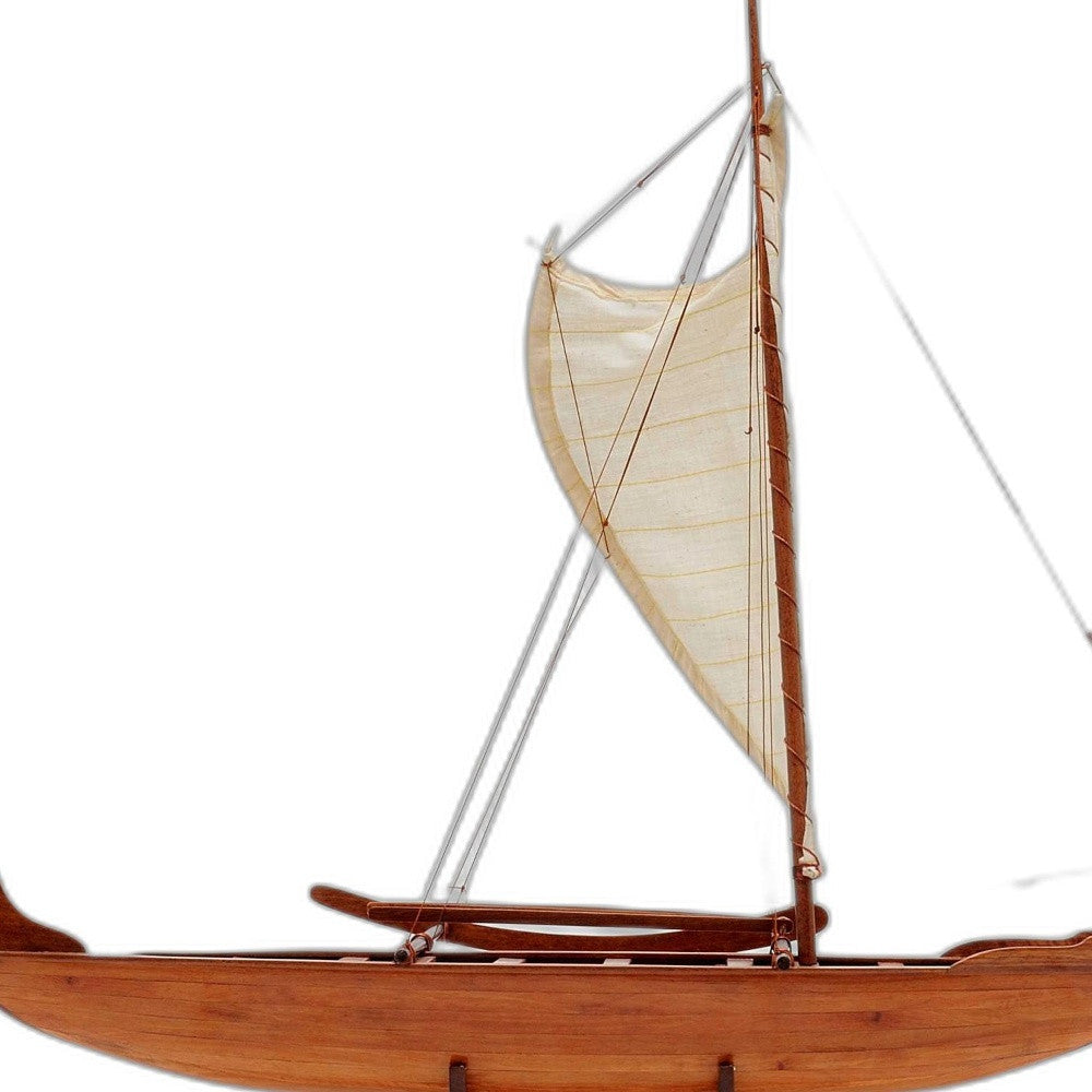 10" X 25.25" X 24" Hawaiian Canoe-Sculptures-DECOROLALA