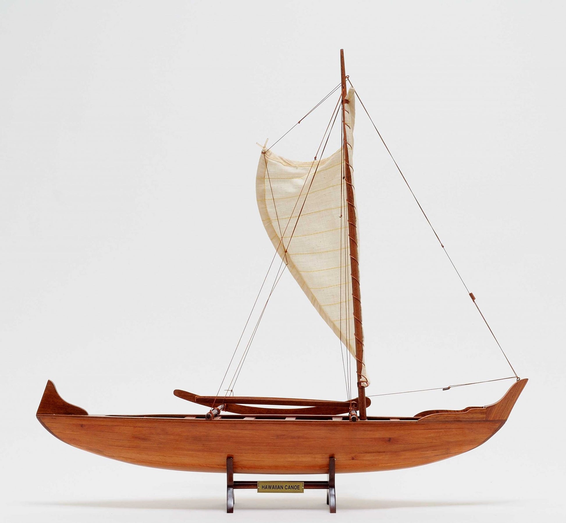 10" X 25.25" X 24" Hawaiian Canoe-Sculptures-DECOROLALA