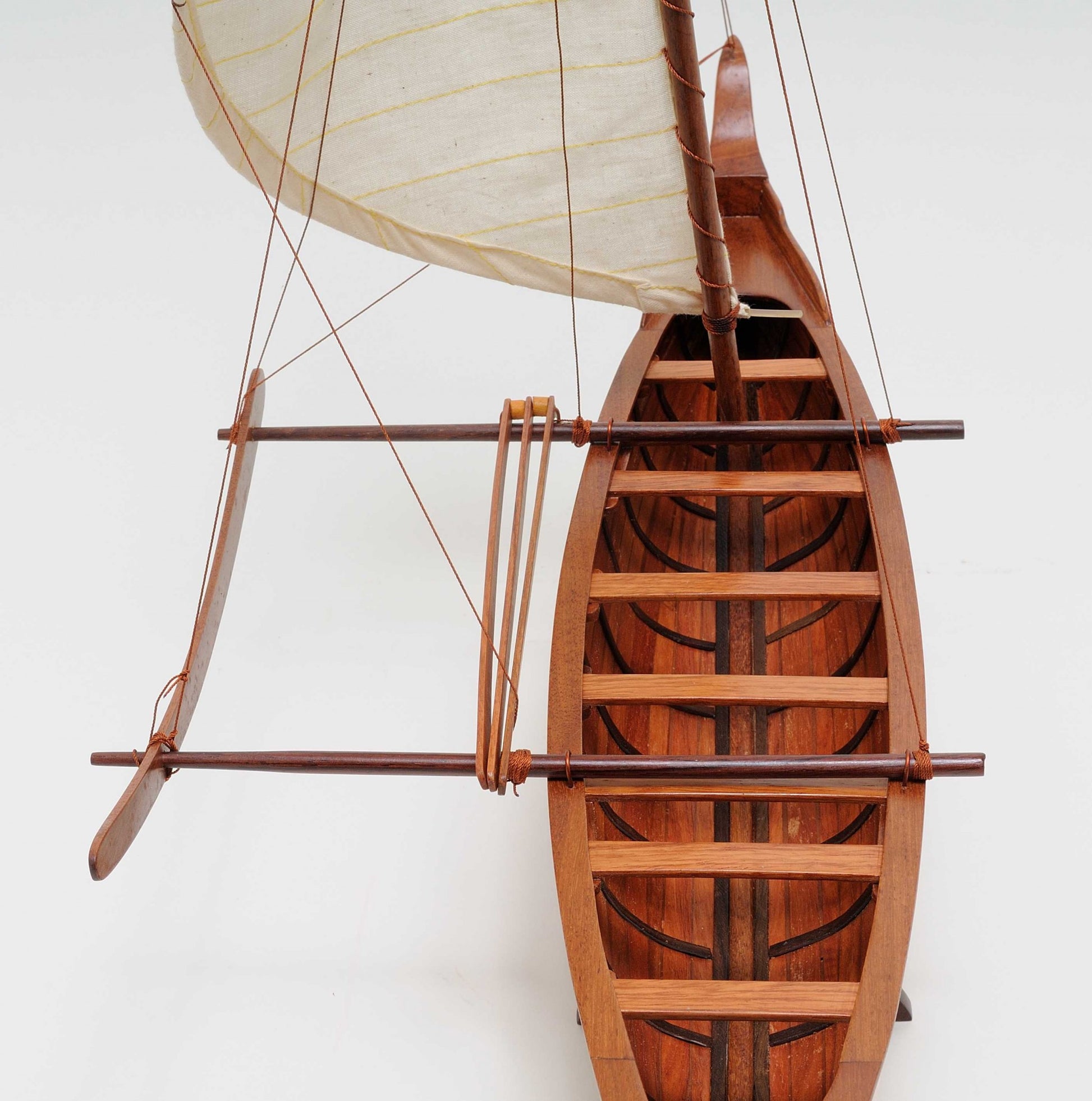 10" X 25.25" X 24" Hawaiian Canoe-Sculptures-DECOROLALA