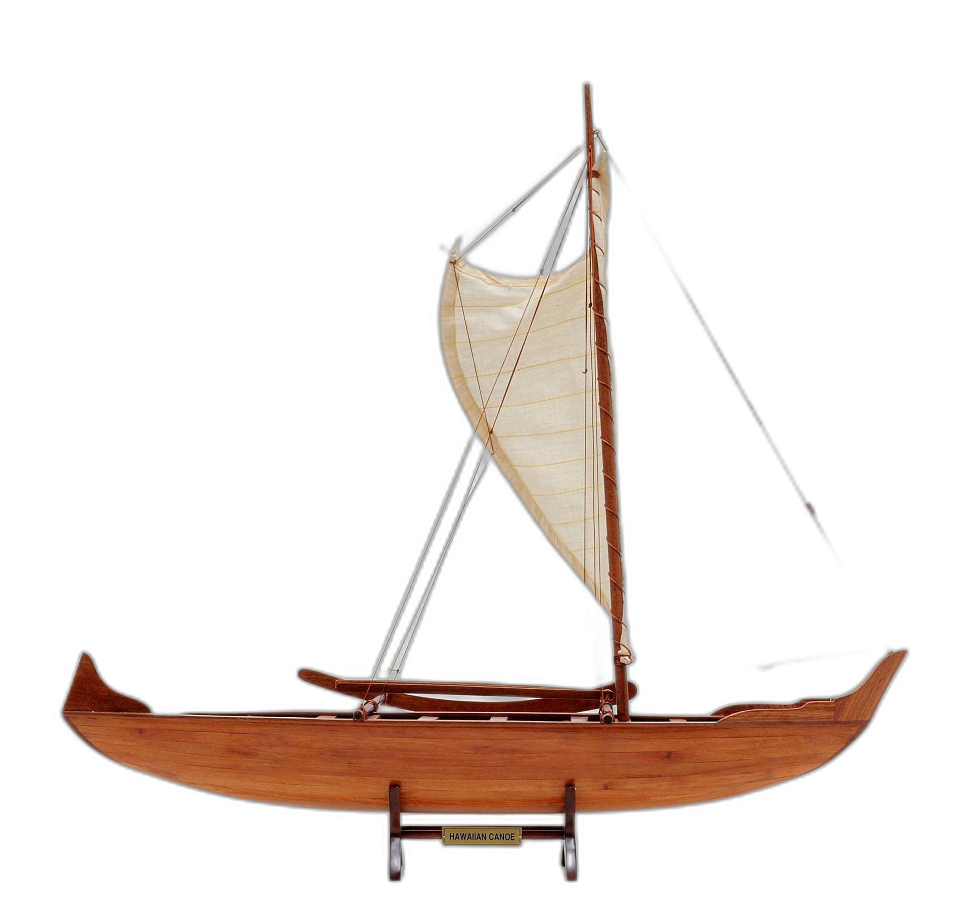 10" X 25.25" X 24" Hawaiian Canoe-Sculptures-DECOROLALA