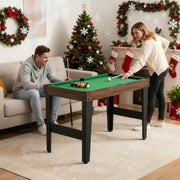 10-in-1 Combo Game Table Set - 50" Multi-Game Table, Brown/Black-Game Room Products-DECOROLALA