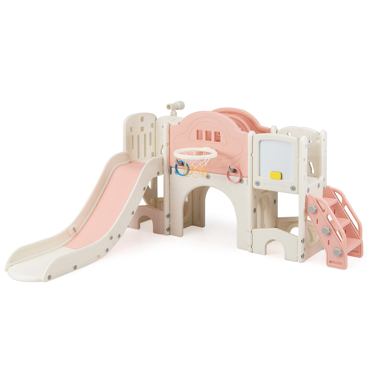 10-in-1 Toddler Slide and Climber Playset - Indoor Playground-Playground Climbers & Slides-DECOROLALA