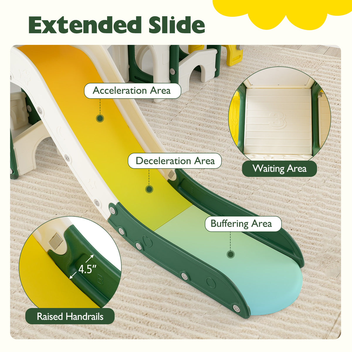 10-in-1 Toddler Slide and Climber Playset - Indoor Playground-Playground Climbers & Slides-DECOROLALA