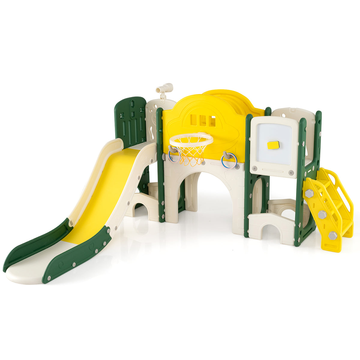 10-in-1 Toddler Slide and Climber Playset - Indoor Playground-Playground Climbers & Slides-DECOROLALA
