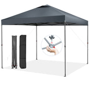 10 x 10 Feet Foldable Outdoor Instant Pop-up Canopy with Carry Bag-Gray-Canopies-DECOROLALA