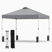 10 x 10 Feet Outdoor Commercial Pop up Canopy Tent-Gray-Canopies-DECOROLALA