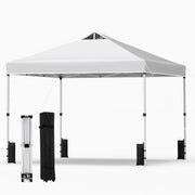 10 x 10 Feet Outdoor Commercial Pop up Canopy Tent-White-Canopies-DECOROLALA