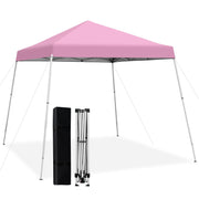 10 x 10 Feet Outdoor Instant Pop-up Canopy with Carrying Bag-Pink-Canopies-DECOROLALA