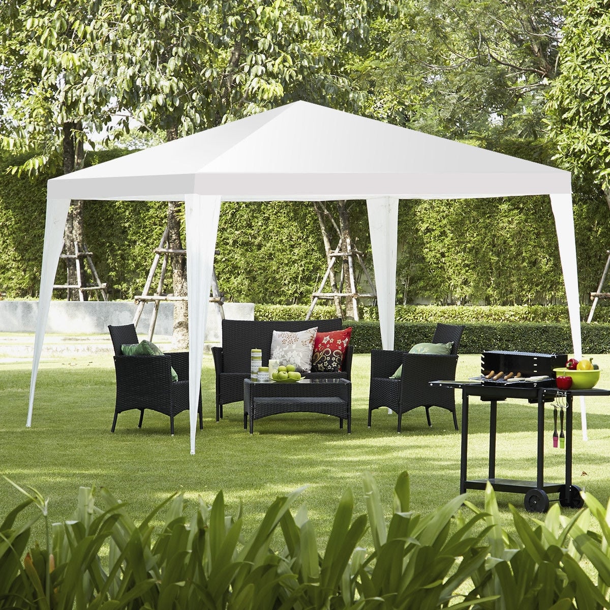 10 x 10 Feet Outdoor Wedding Canopy Tent for Backyard-Canopies-DECOROLALA