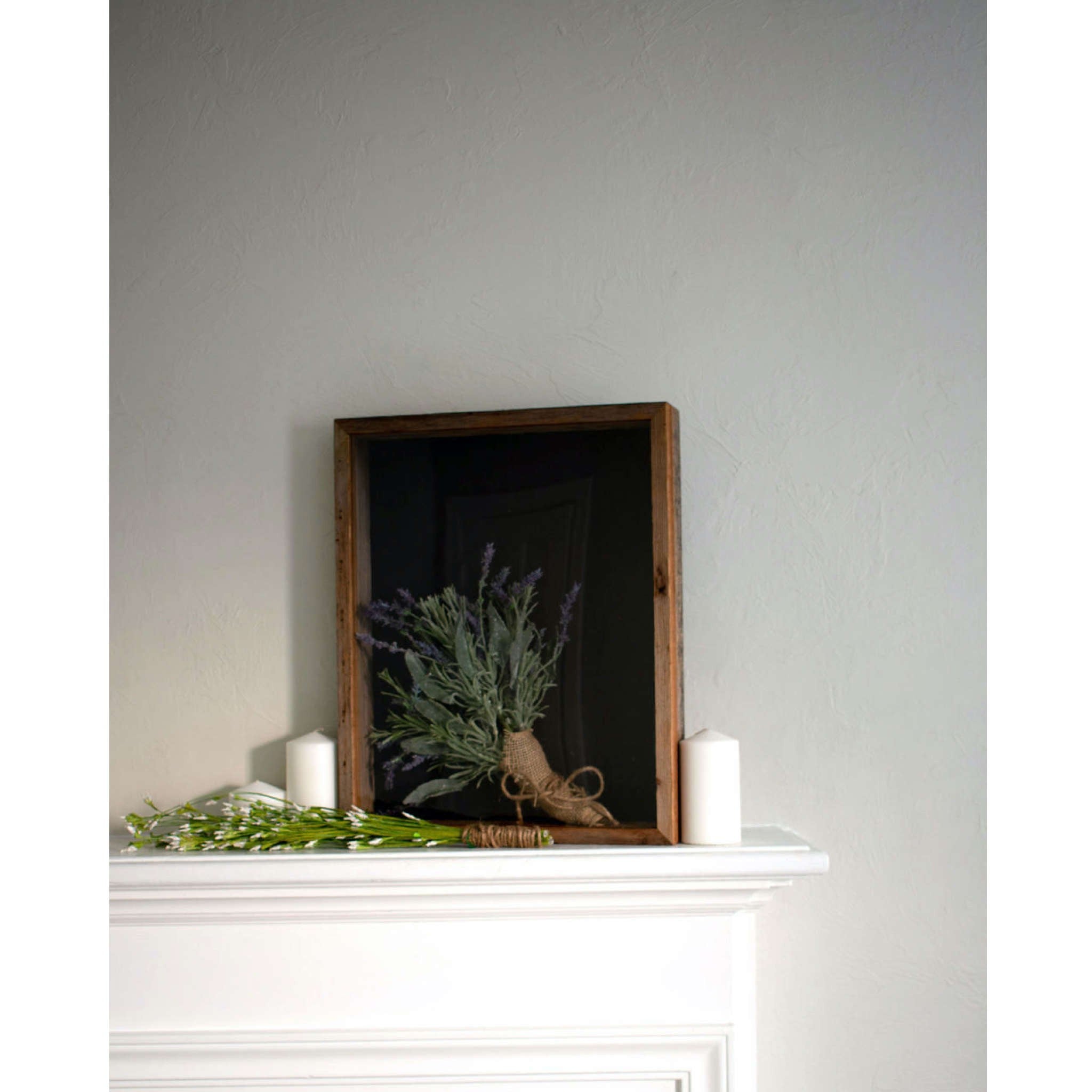 10" x 10" Gray Solid Wood Hanging Picture Frame-Picture Frames-DECOROLALA