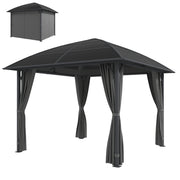 10' x 10' Hardtop Gazebo UV50+ Light Grey-DECOROLALA