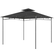 10' x 10' Outdoor Gazebo - 2-Tier Soft Top Metal Frame Grey-DECOROLALA