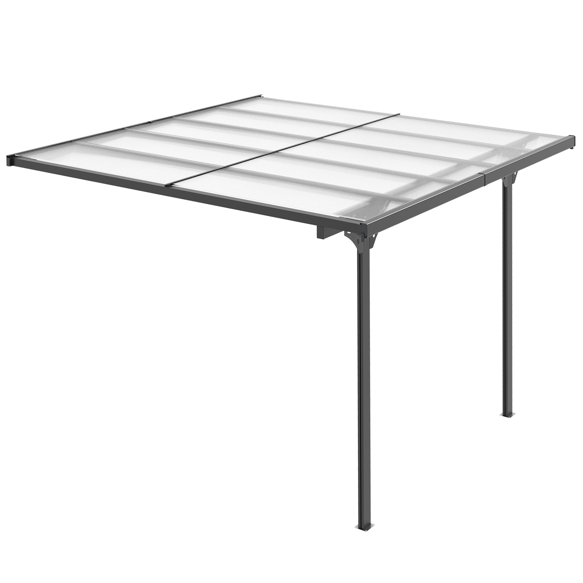 10' x 10' Outdoor Pergola Gazebo Grey-DECOROLALA