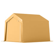 10' x 10' Outdoor Storage Shed Portable Garage - Beige-Patio & Garden > Lawn & Garden > Sheds > Portable Shed-DECOROLALA