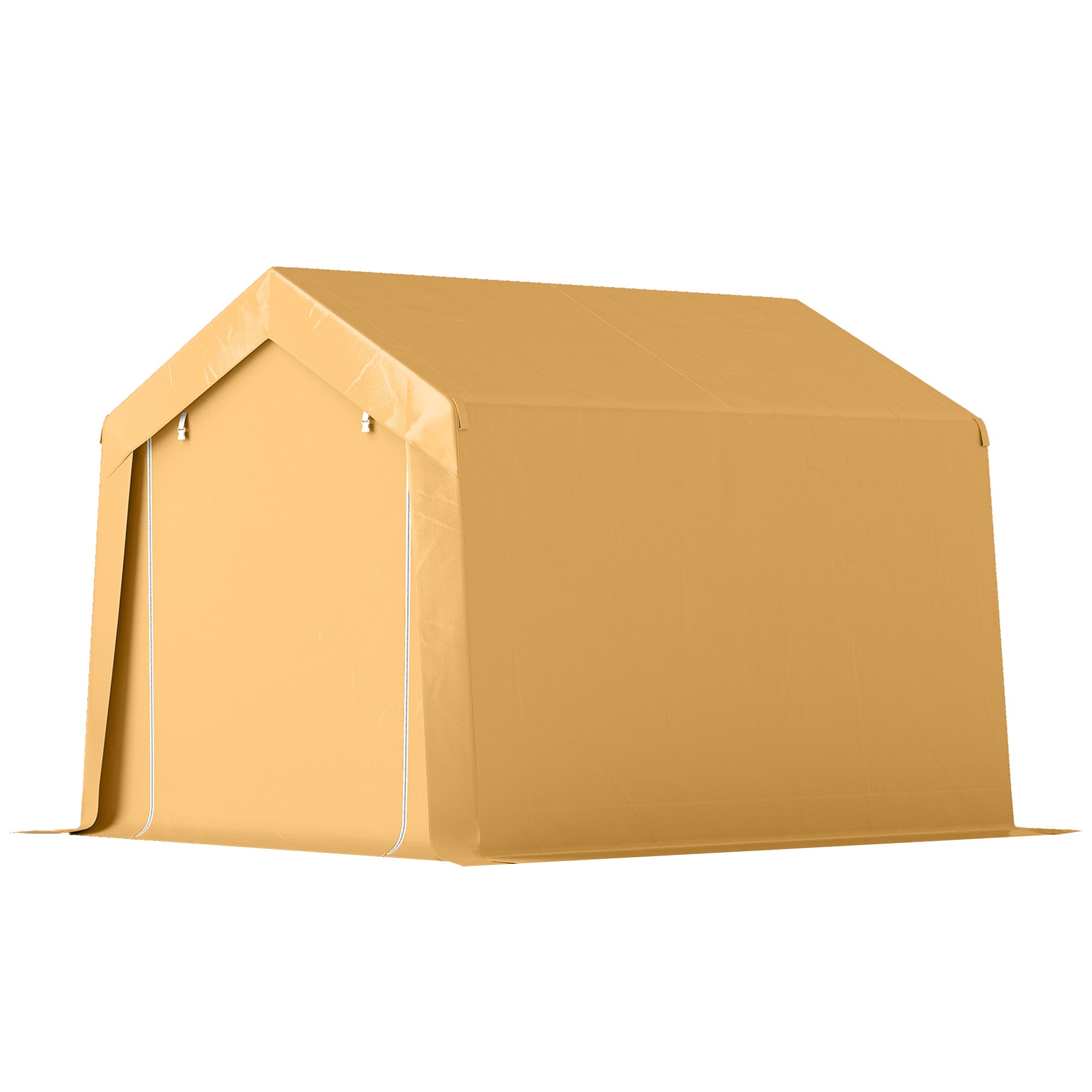 10' x 10' Outdoor Storage Shed Portable Garage - Beige-Patio & Garden > Lawn & Garden > Sheds > Portable Shed-DECOROLALA