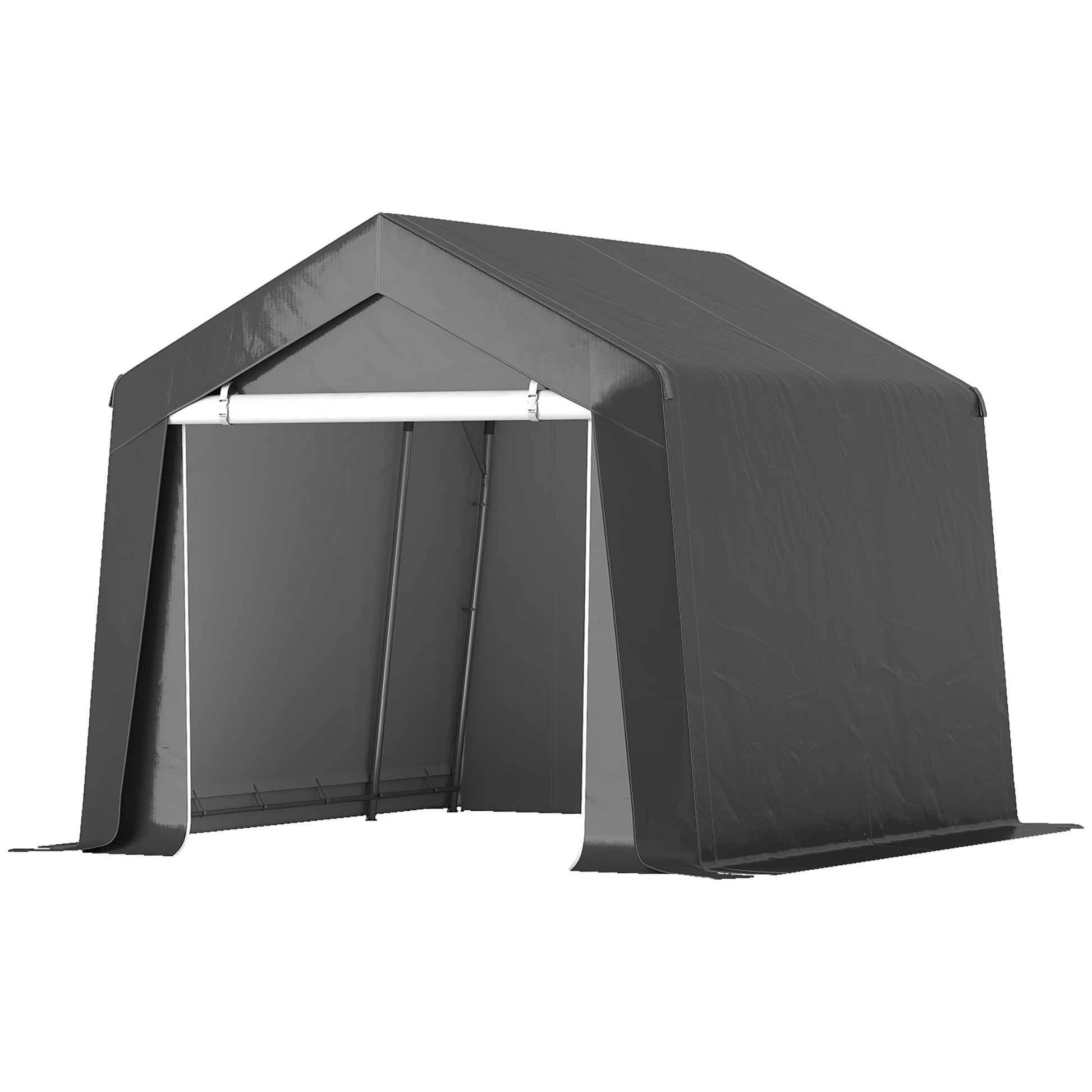 10' x 10' Outdoor Storage Shed Tent - Dark Grey-Patio & Garden > Lawn & Garden > Sheds > Portable Shed-DECOROLALA