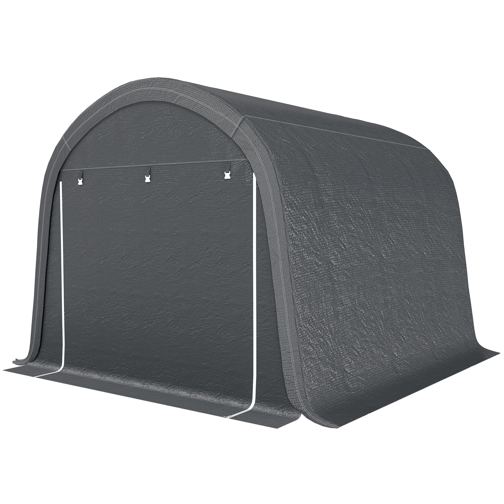 10' x 10' Outdoor Storage Tent - Gray Waterproof Portable Shed-Patio & Garden > Lawn & Garden > Sheds > Portable Shed-DECOROLALA