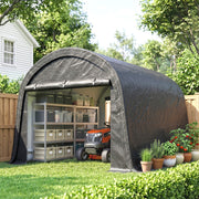 10' x 10' Outdoor Storage Tent - Gray Waterproof Portable Shed-Patio & Garden > Lawn & Garden > Sheds > Portable Shed-DECOROLALA