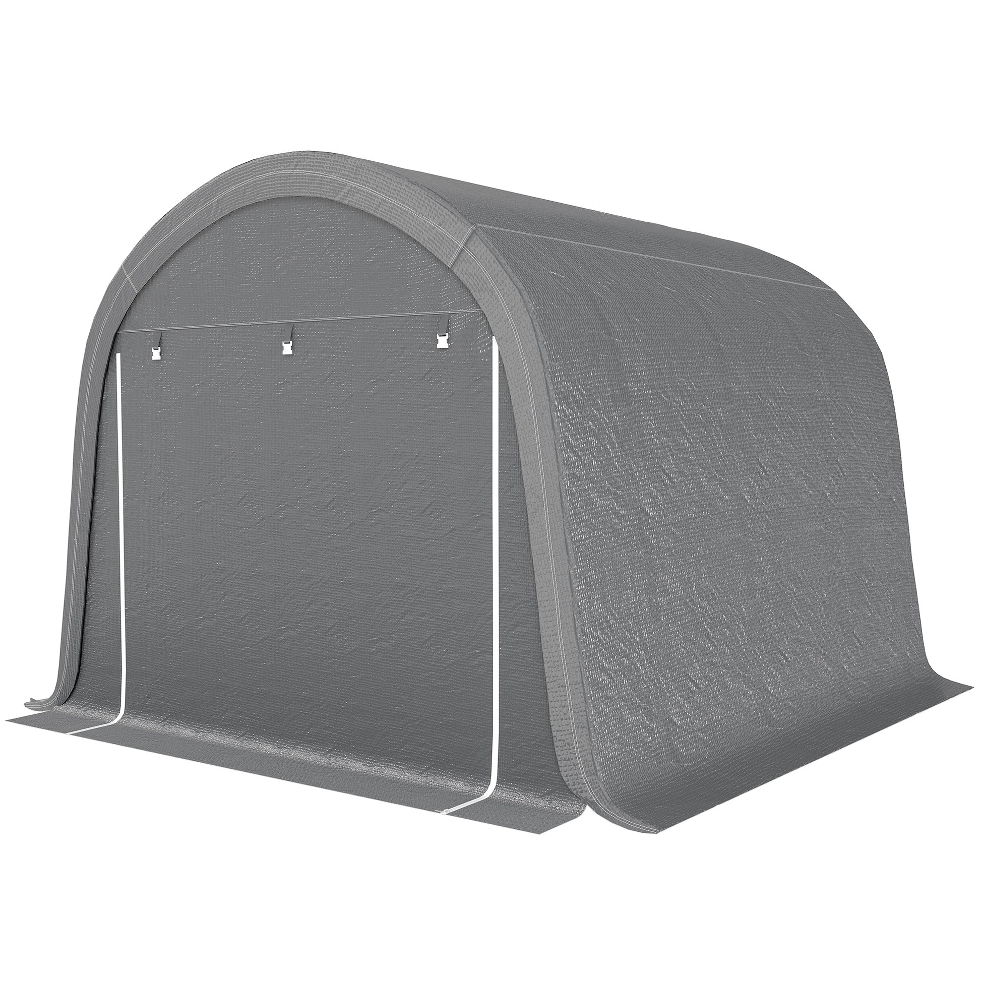 10' x 10' Outdoor Storage Tent - Waterproof Portable Shed Grey-Patio & Garden > Lawn & Garden > Sheds > Portable Shed-DECOROLALA