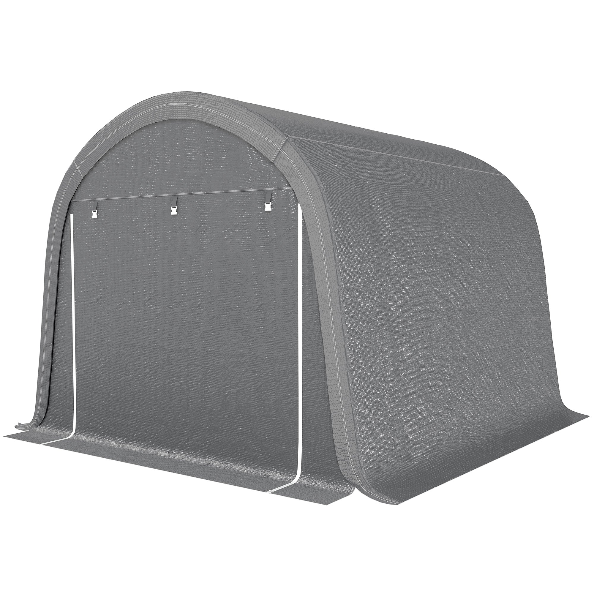 10' x 10' Outdoor Storage Tent - Waterproof Portable Shed Grey-Patio & Garden > Lawn & Garden > Sheds > Portable Shed-DECOROLALA