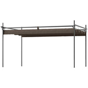 10' x 10' Retractable Pergola Gazebo - Brown Metal Kit-DECOROLALA