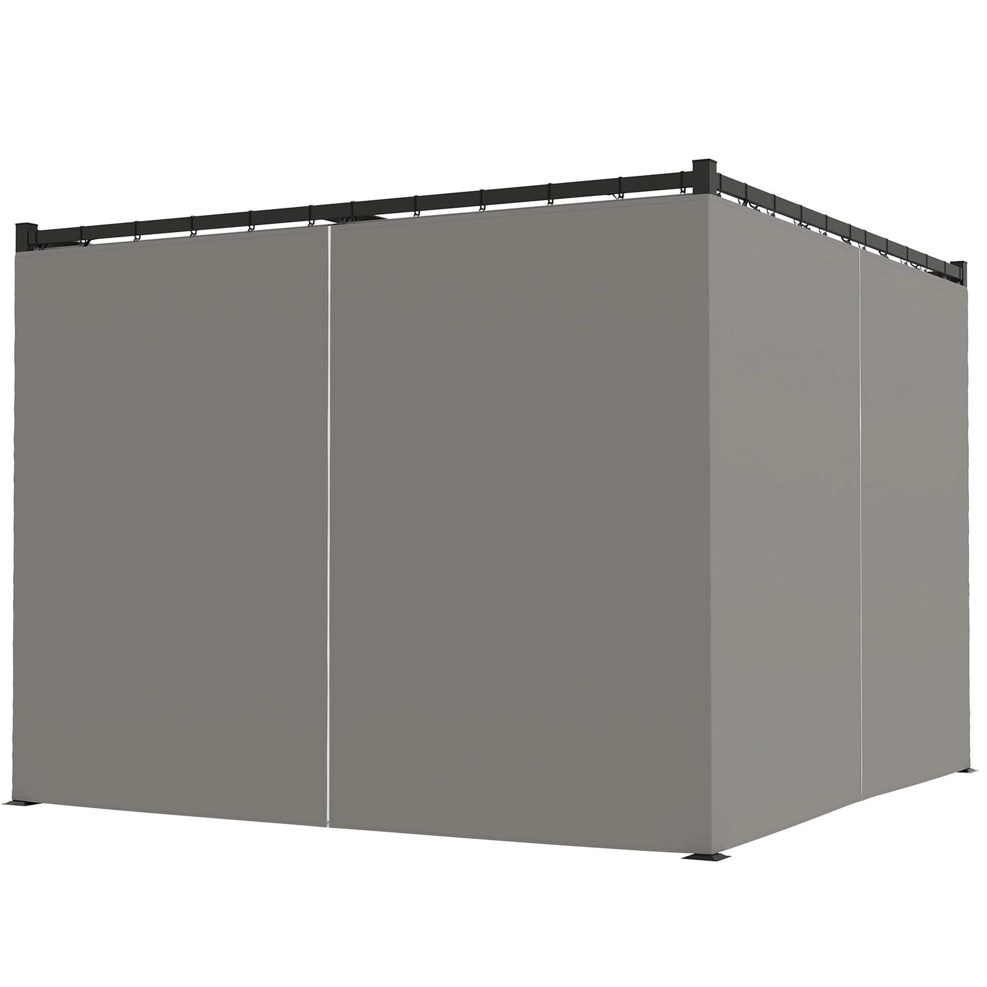 10' x 10' Retractable Pergola with Sidewalls - Beige-DECOROLALA