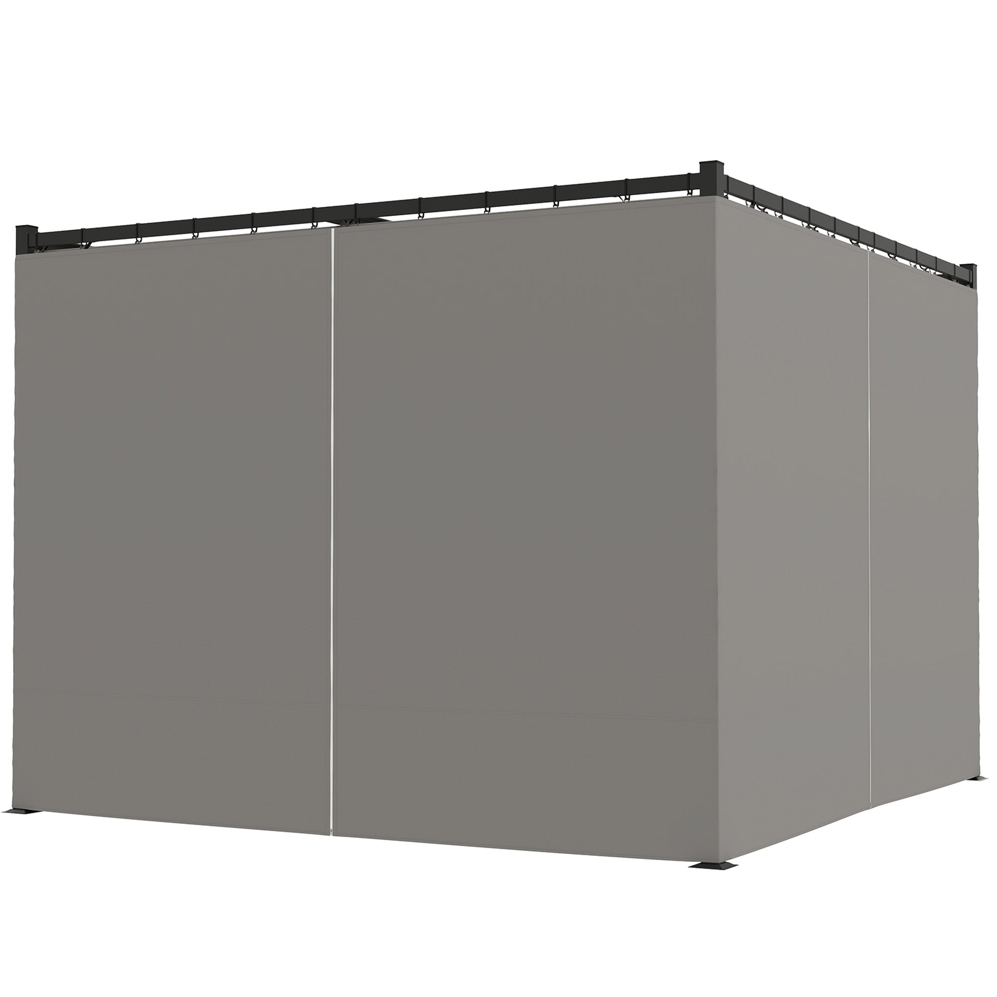 10' x 10' Retractable Pergola with Sidewalls - Beige-DECOROLALA