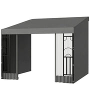 10' x 10' Wall Pergola - Dark Grey Gazebo-DECOROLALA