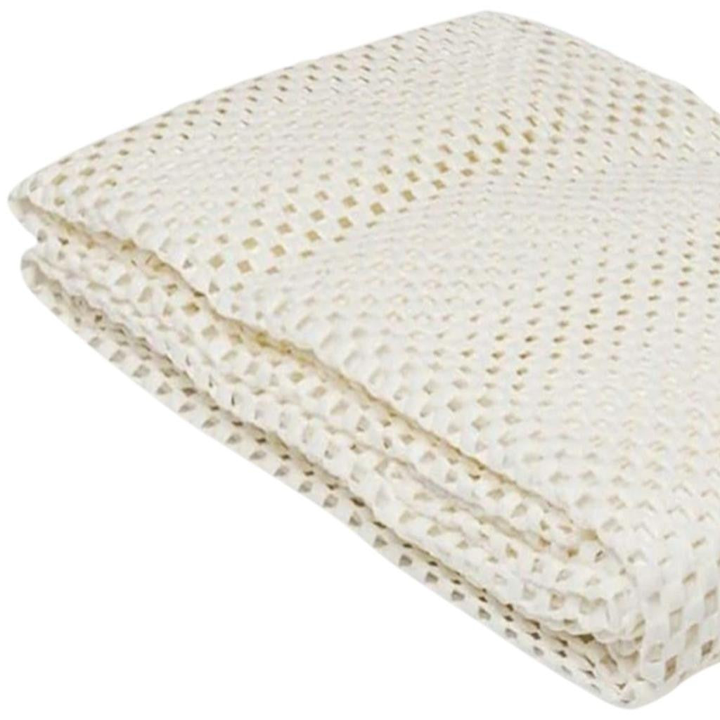 10' x 13' Ivory Striped Weave Non Slip Rug Pad-Rug Pads-DECOROLALA