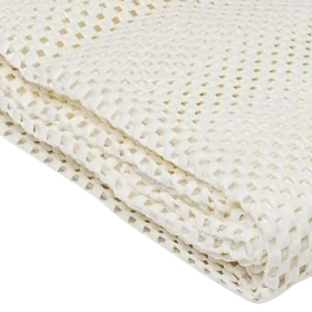 10' x 13' Ivory Striped Weave Non Slip Rug Pad-Rug Pads-DECOROLALA