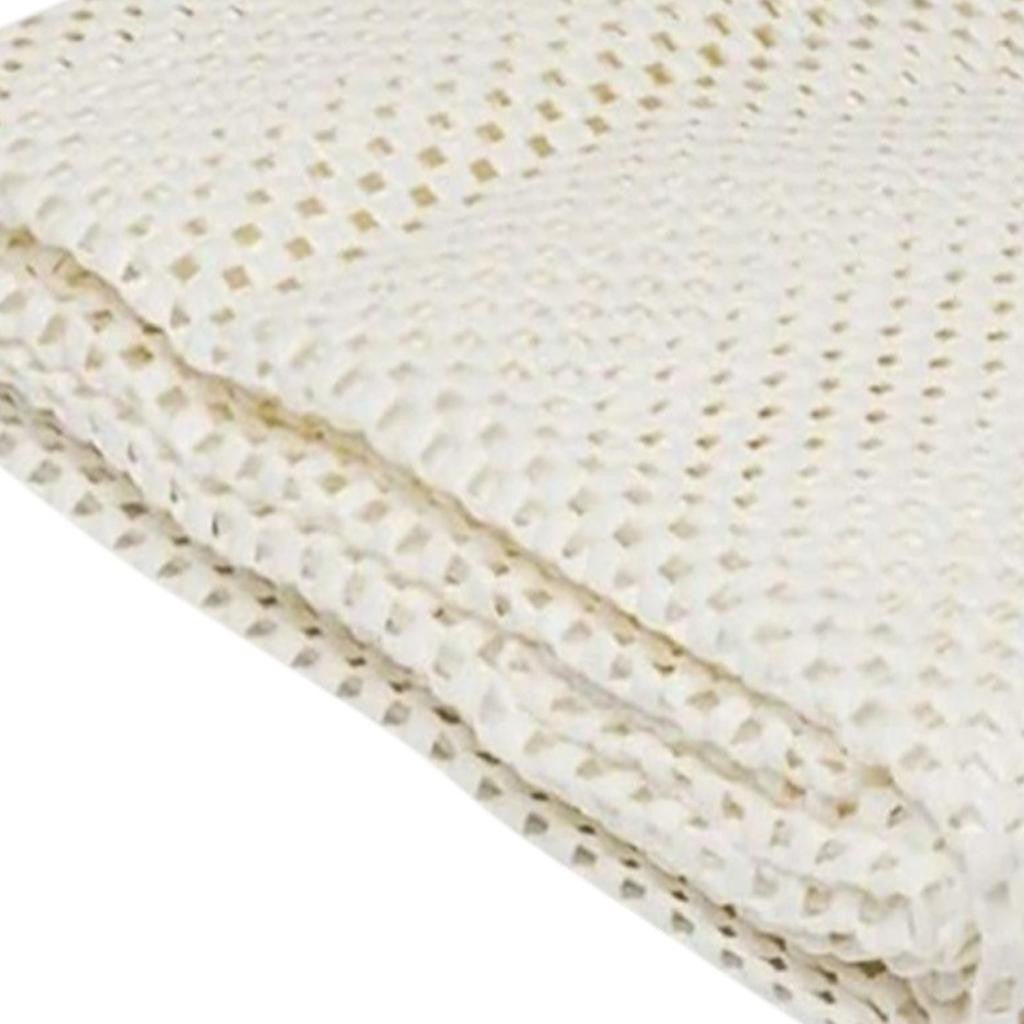 10' x 13' Ivory Striped Weave Non Slip Rug Pad-Rug Pads-DECOROLALA