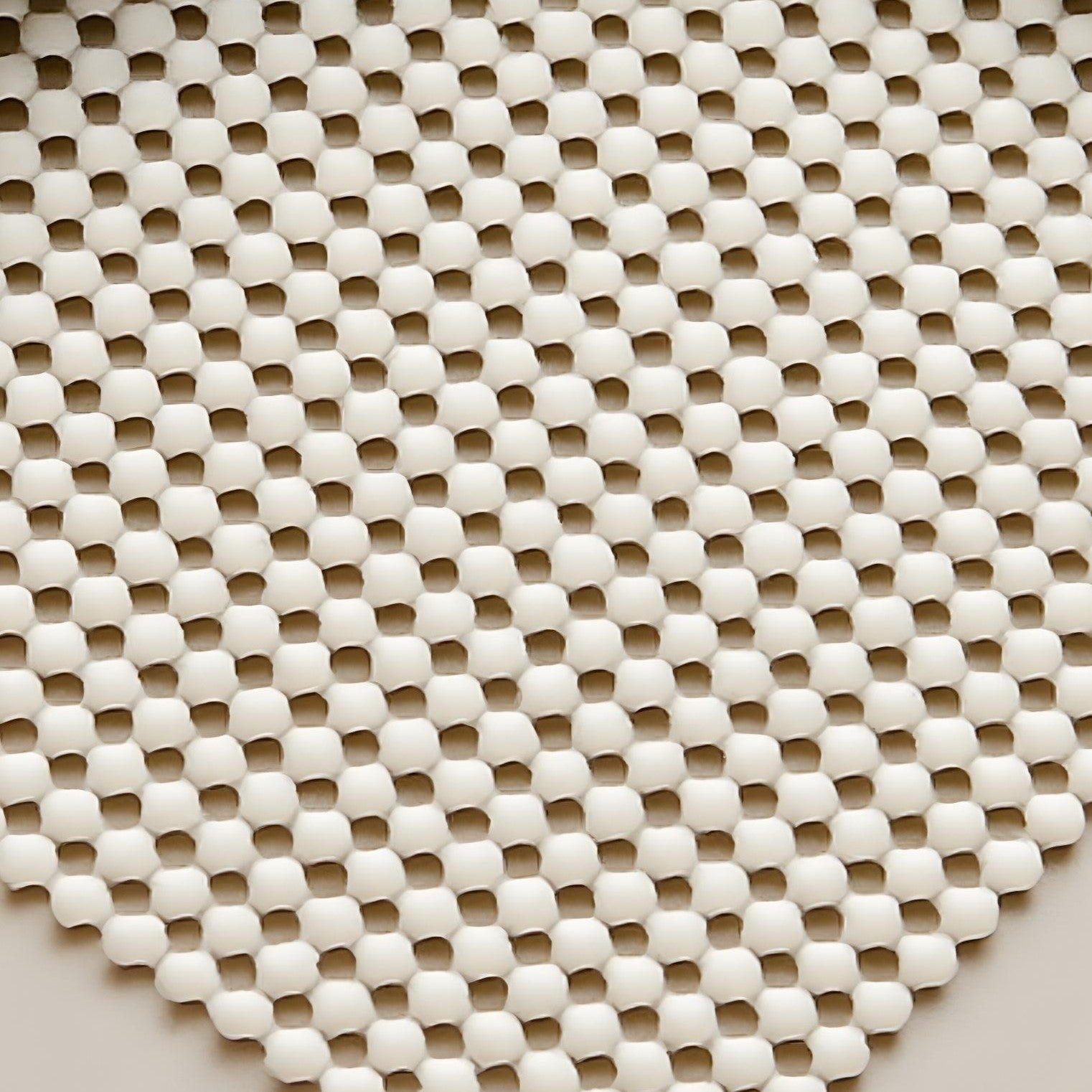 10' x 13' Ivory Striped Weave Non Slip Rug Pad-Rug Pads-DECOROLALA