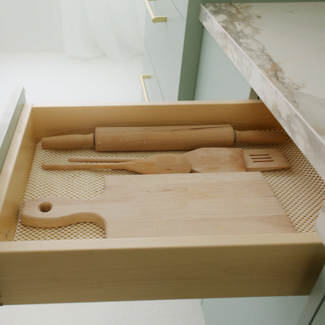 10' x 13' Ivory Striped Weave Non Slip Rug Pad-Rug Pads-DECOROLALA