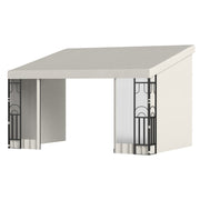 10' x 13' Wall Pergola - Beige Outdoor Gazebo with Netting-DECOROLALA