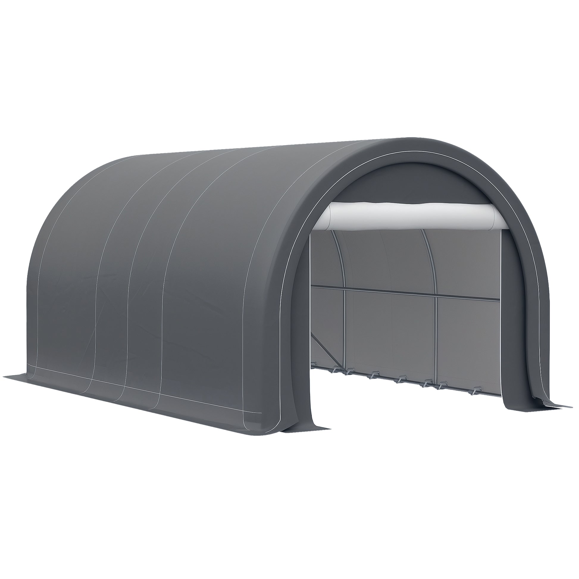 10' x 16' Heavy Duty Portable Carport Tent - Grey-DECOROLALA